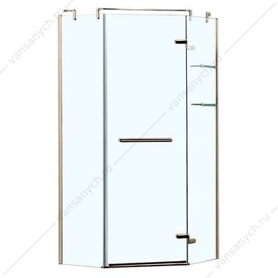 Душевое ограждение 100х100 R Правая Azario MONTREAL пятиугольное, со стекл. полкой, профиль золото AZ-NWG3231 1000 R AZARIO (Россия/Китай) купить в Тюмени (Ван Саныч™)